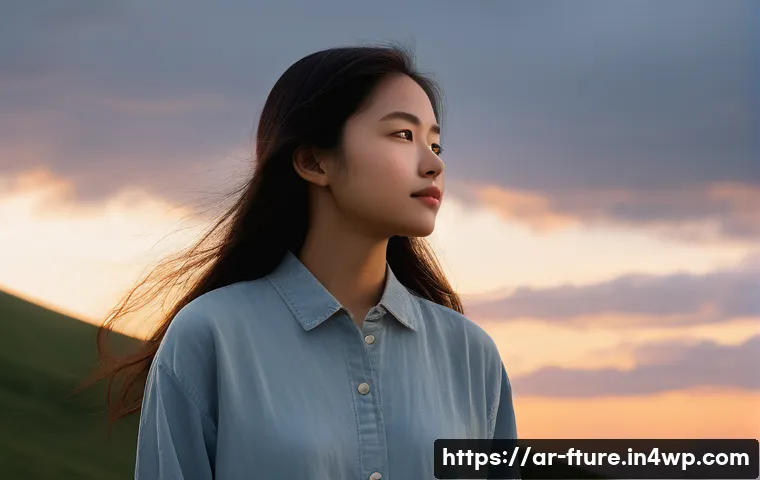 미래 불확실성에 대한 공포 극복하기 - **Prompt 1: Embracing Inner Calm Amidst Uncertainty**
"A serene and reflective young adult, dres...